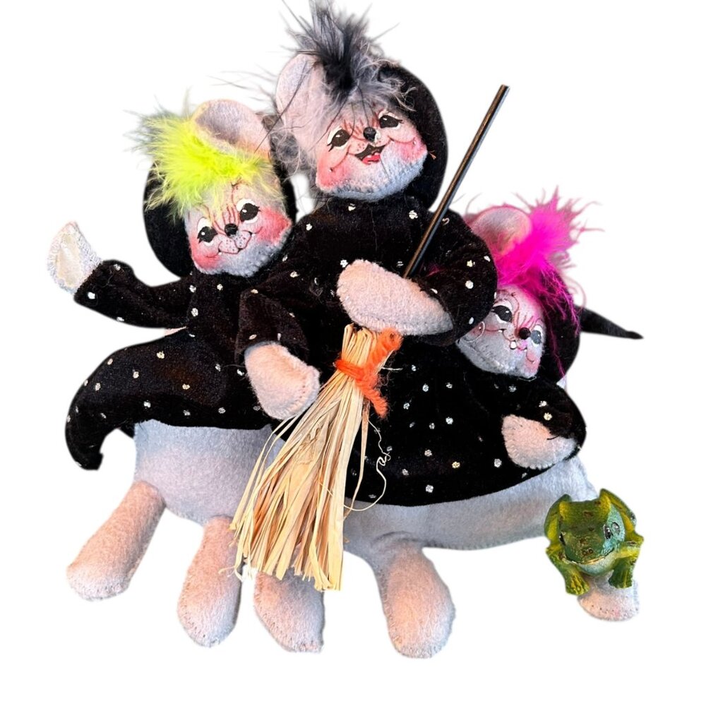 Vintage Annalee Halloween Triple Trouble Mice Soft Dolls Kitschy